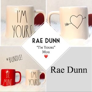 🖤RAE DUNN “I’m Yours” white mug.